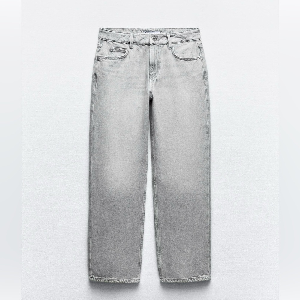 ZARA Z1975 MID RISE STRAIGHT JEANS
